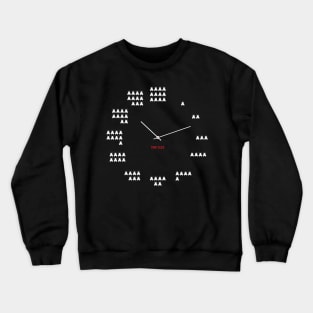 Time flies Funny No Numbers Fly Bug Pest Clock Crewneck Sweatshirt